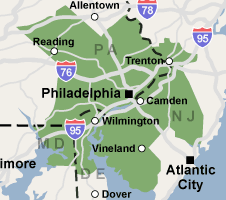 Our Pennsylvania, New Jersey, and Delaware Service Area